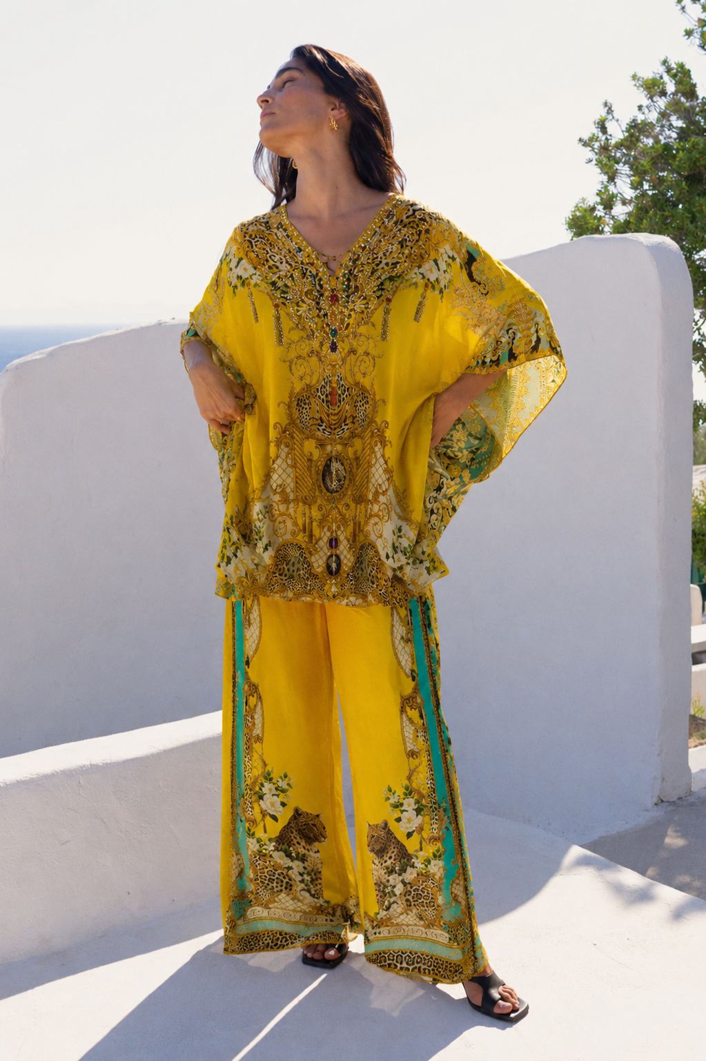 GOLDEN LEOPARD BUTTERFLY TOP