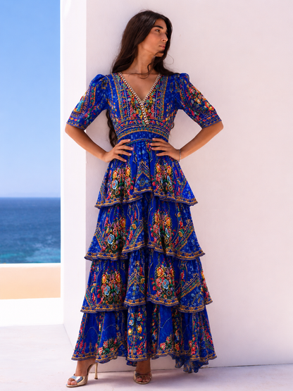 REVIERA CROSS OVER MAXI DRESS