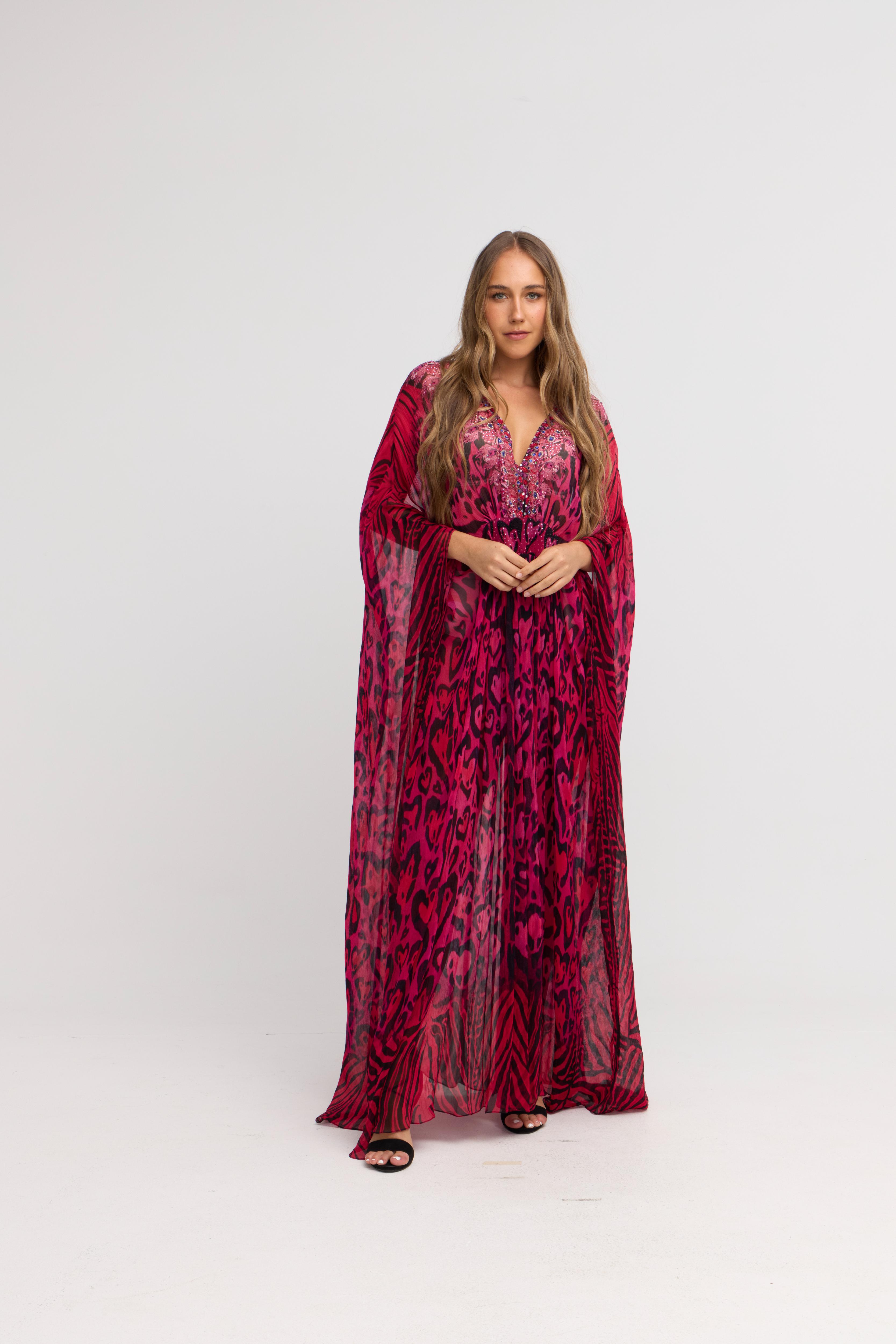 Hearts Forever Tab Kaftan