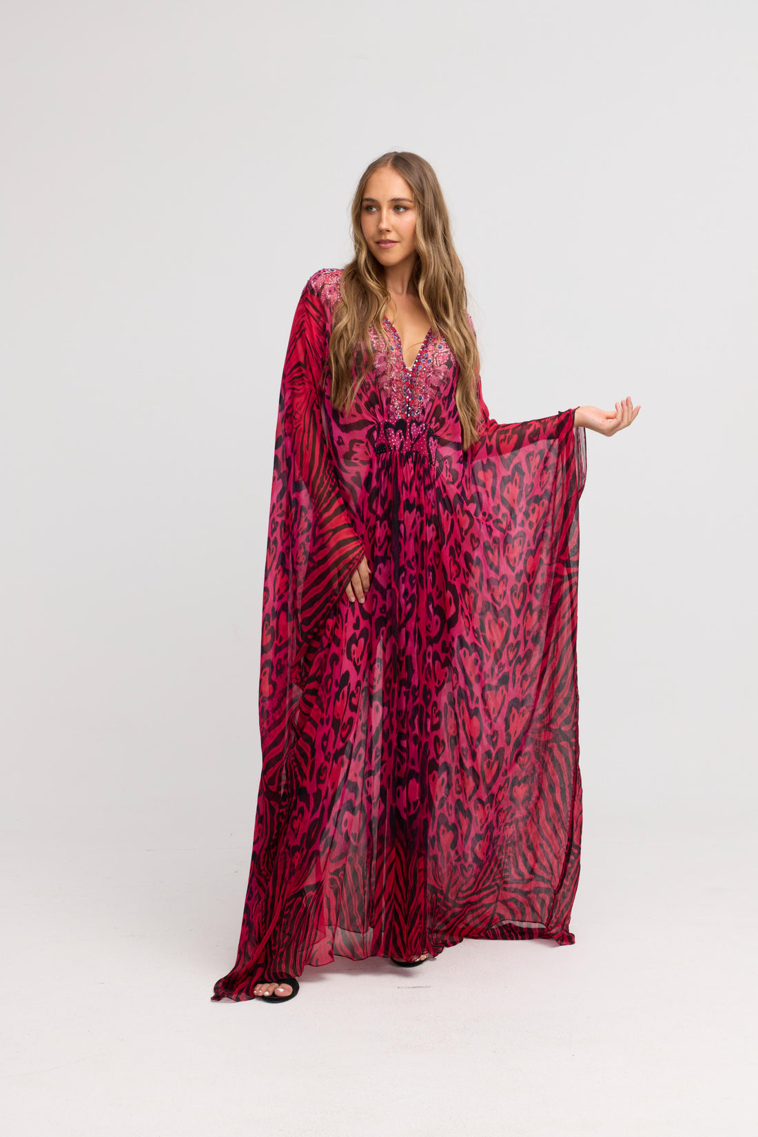 Hearts Forever Tab Kaftan