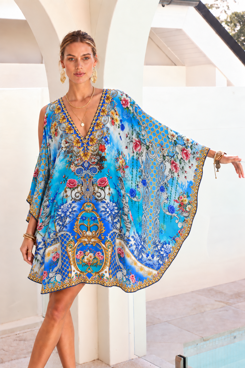 SUMMER SOMEWHERE KAFTAN DRESS SET