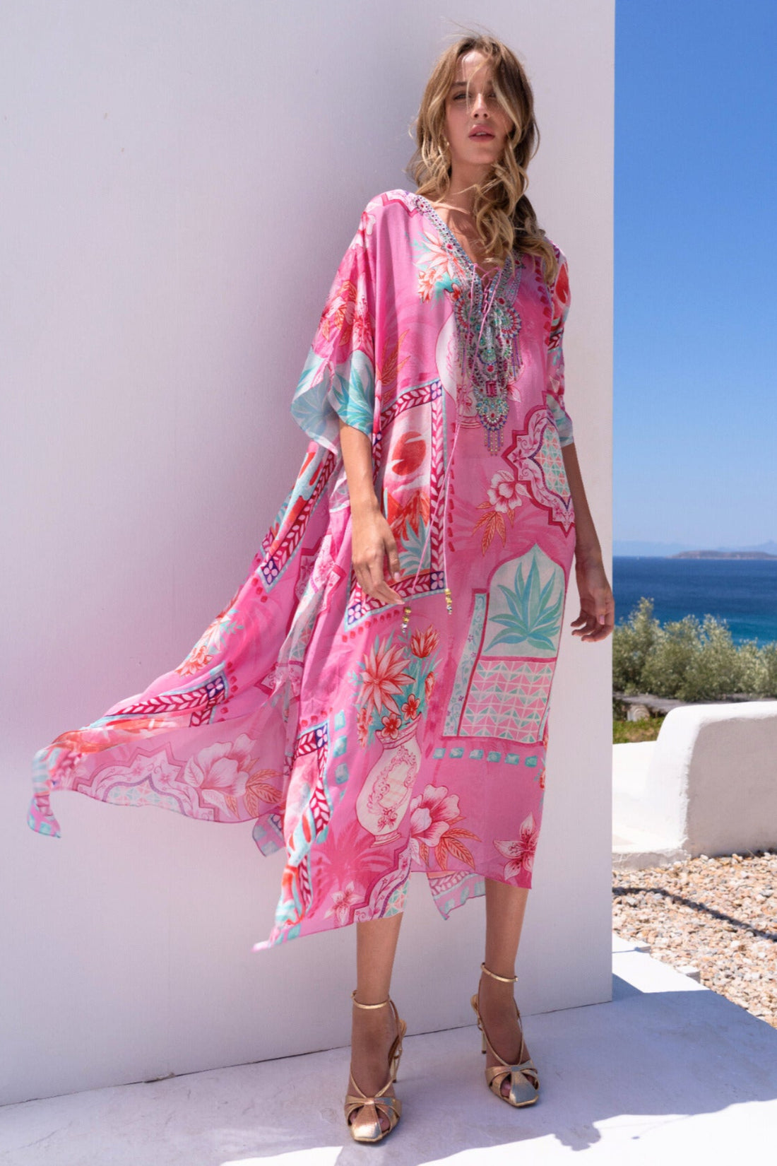 Pink Boho Medium Kaftan