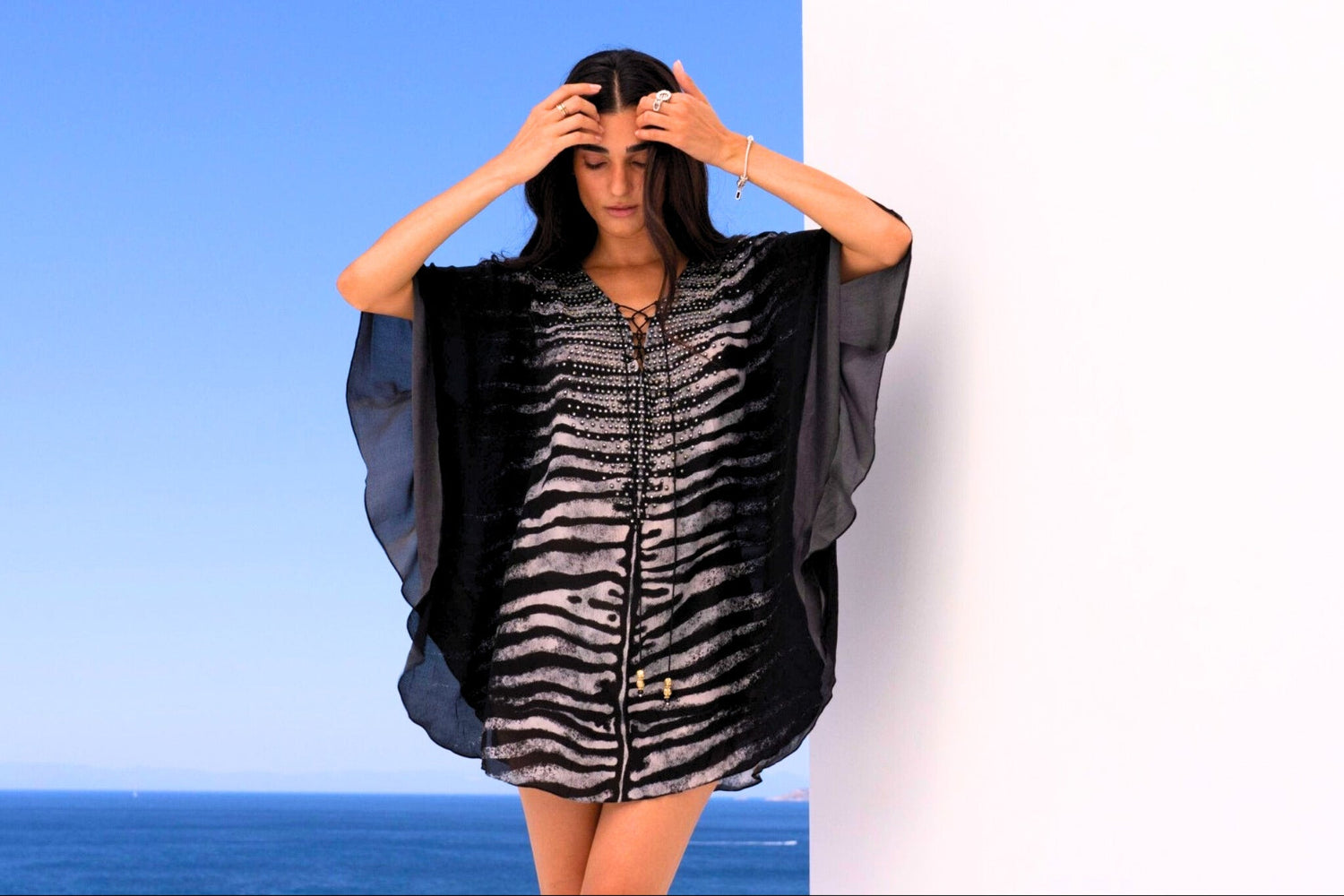 AEGEAN NIGHTS BUTTERFLY TOP - Czarina