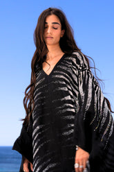 AEGEAN NIGHTS V NECK MAXI KAFTAN - Czarina