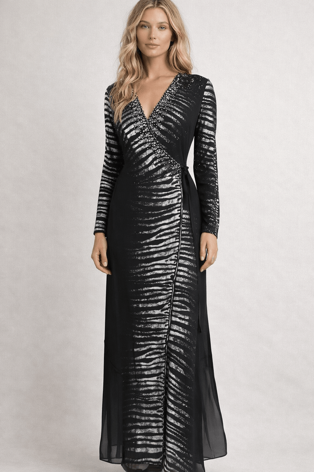 AEGEAN NIGHTS WRAP DRESS - Czarina
