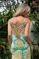 AQUA CHEETAH CAMI TOP - Czarina