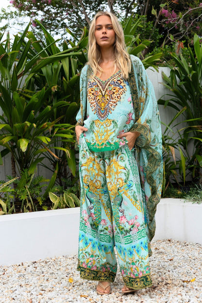 AQUA CHEETAH CAMI TOP - Czarina