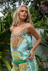 AQUA CHEETAH CAMI TOP - Czarina