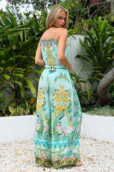 AQUA CHEETAH JUMPSUIT - Czarina