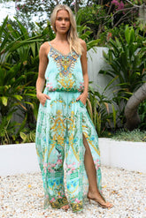 AQUA CHEETAH JUMPSUIT - Czarina