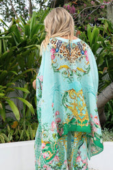 AQUA CHEETAH KAFTAN TOP - Czarina