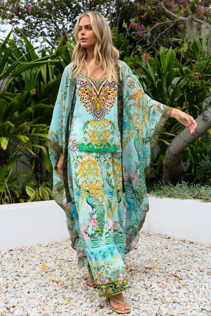 AQUA CHEETAH MEDIUM CAPE - Czarina