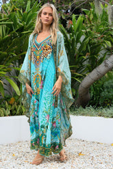 AQUA CHEETAH MEDIUM CAPE - Czarina