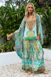 AQUA CHEETAH TROUSERS - Czarina