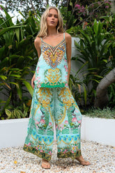 AQUA CHEETAH TROUSERS - Czarina