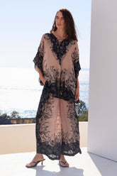 Black Paisley Butterfly Top Set - Czarina