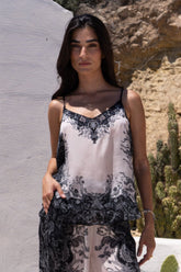 BLACK PAISLEY CAMI TOP - Czarina