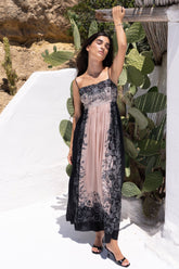 BLACK PAISLEY S - S MIDI DRESS - Czarina
