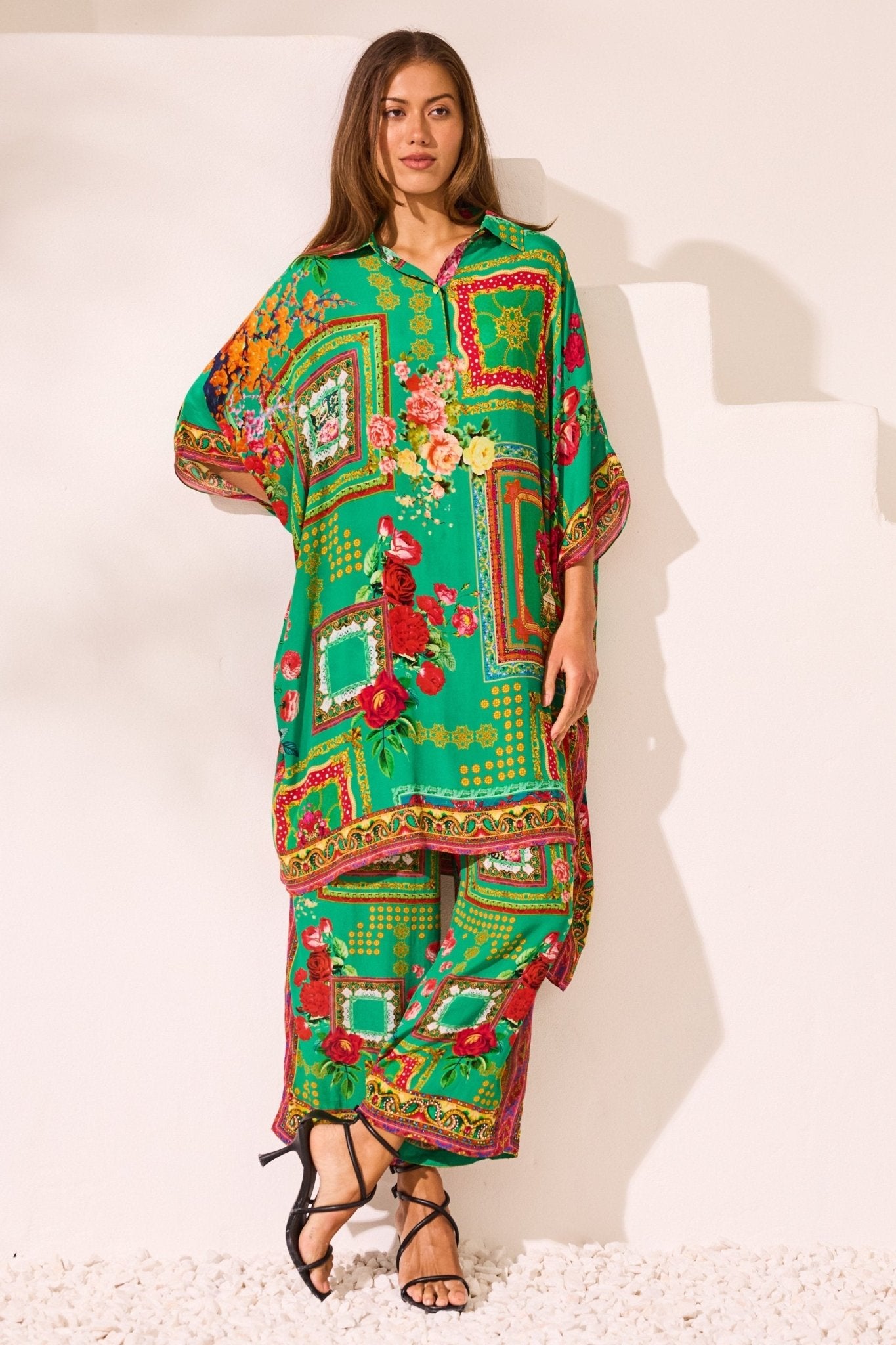 Blooming Tales Midi Collare Kaftan - Czarina