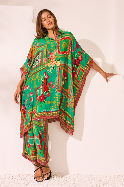 Blooming Tales Midi Collare Kaftan - Czarina