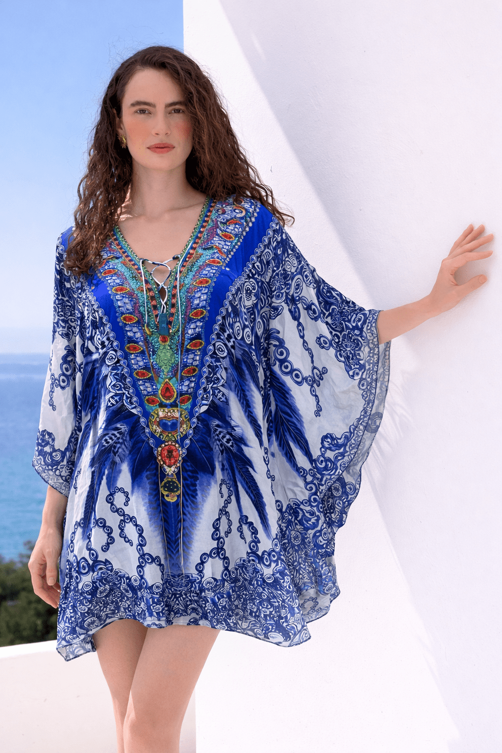 BLUE AZURE BUTTERFLY TOP - Czarina