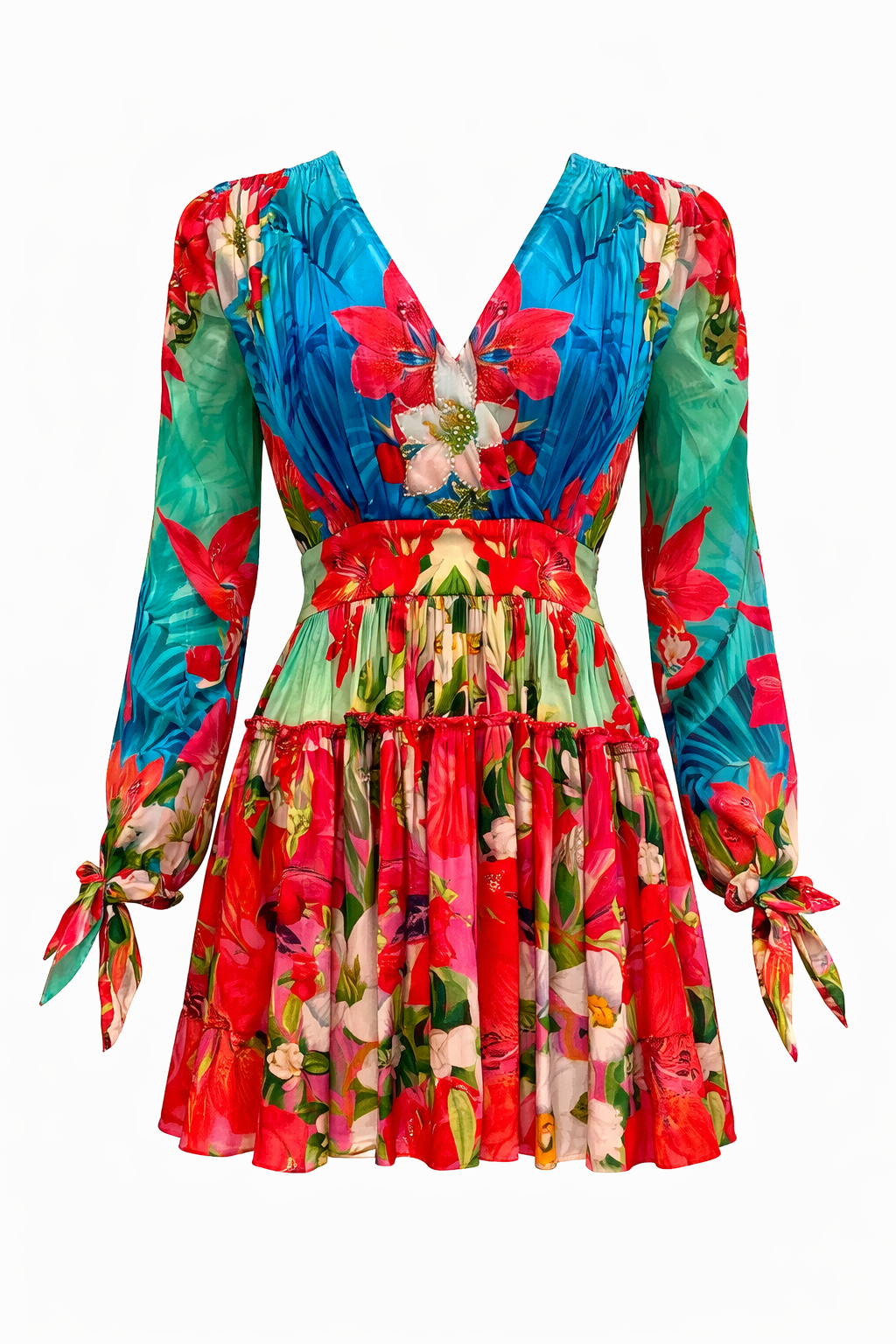 BLUE BLOSSOM MINI DRESS - Czarina