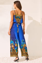 Blue Leopardess Jumpsuit - Czarina