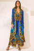 Blue Leopardess Long Jacket - Czarina