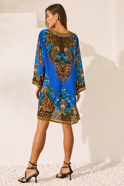 Blue Leopardess Tunic - Czarina