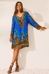 Blue Leopardess Tunic - Czarina