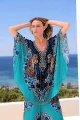 BLUE TIGRESS BUTTERFLY TOP - Czarina