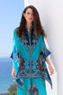 BLUE TIGRESS KAFTAN TOP W SLEEVES - Czarina