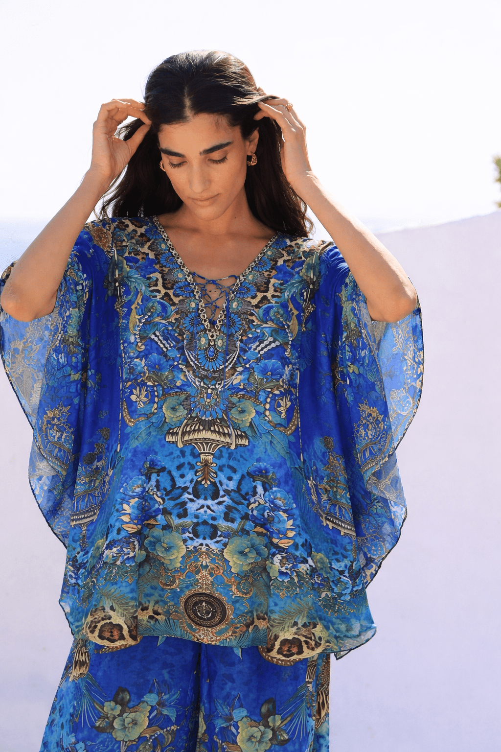 BOHO BLUES BUTTERFLY TOP - Czarina