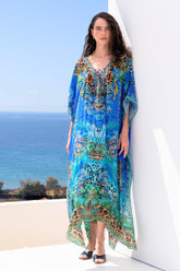 BOHO BLUES MEDIUM KAFTAN - Czarina