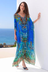 BOHO BLUES MEDIUM KAFTAN - Czarina