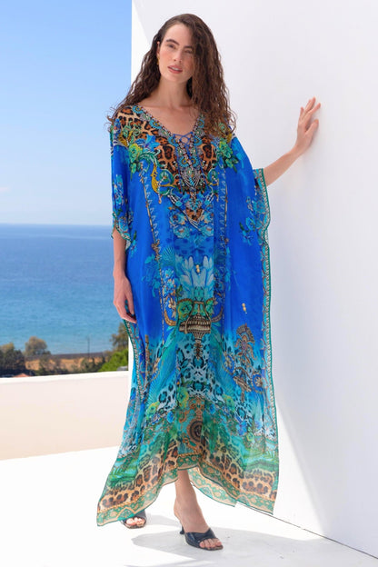 BOHO BLUES MEDIUM KAFTAN - Czarina