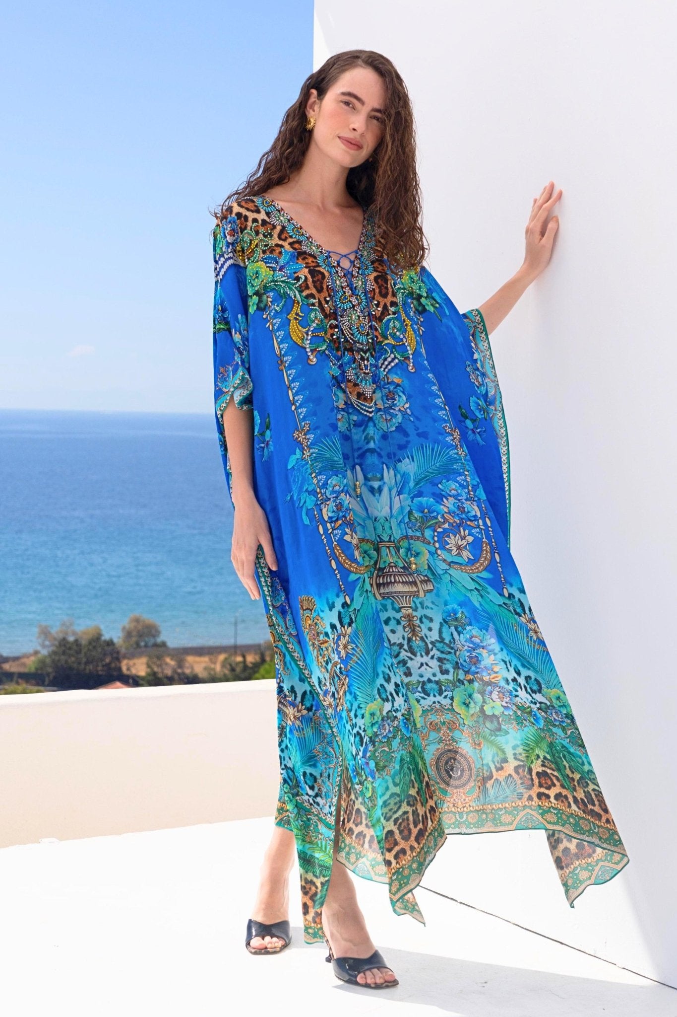 BOHO BLUES MEDIUM KAFTAN - Czarina