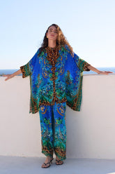 BOHO BLUES TOP W SLEEVES - Czarina