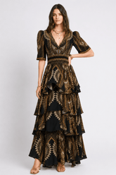 BOHO QUEEN CROSS OVER MAXI DRESS - Czarina