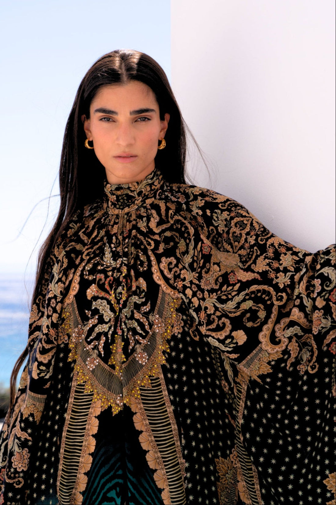 EMERALD EMPRESS HI - NECK MAXI KAFTAN - Czarina