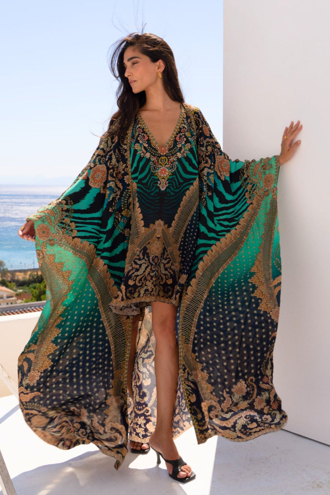 EMERALD EMPRESS LONG CAPE - Czarina