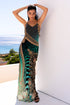 EMERALD EMPRESS V NECK SLIP DRESS - Czarina