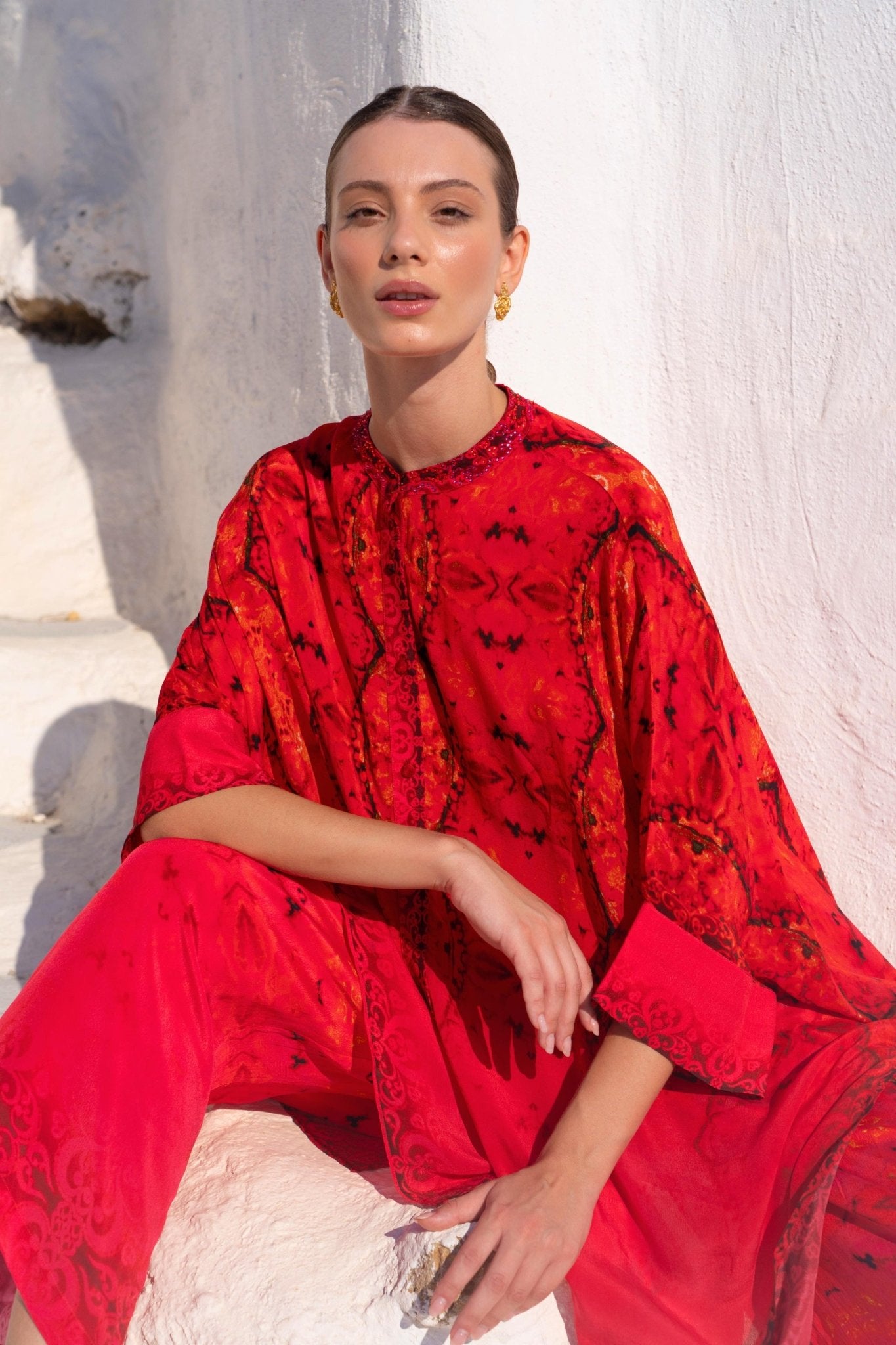 FEARLESS HER KAFTAN TOP W SLEEVES - Czarina