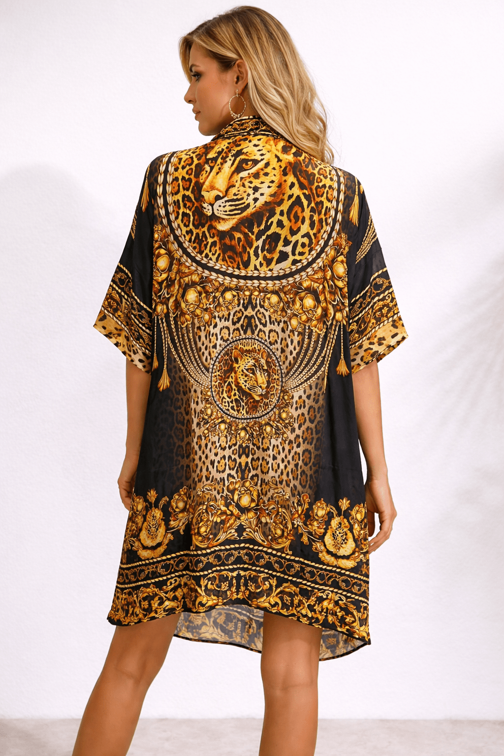 GOLDEN LADY MIDI COLLAR KAFTAN - Czarina