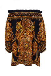 GOLDEN LADY OFF SHOULDER TOP - Czarina