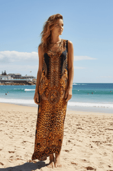 GOLDEN LADY SLEEVELESS DRESS - Czarina