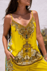 GOLDEN LEOPARD CAMI TOP - Czarina