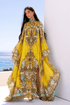 GOLDEN LEOPARD HI NECK MAXI KAFTAN - Czarina