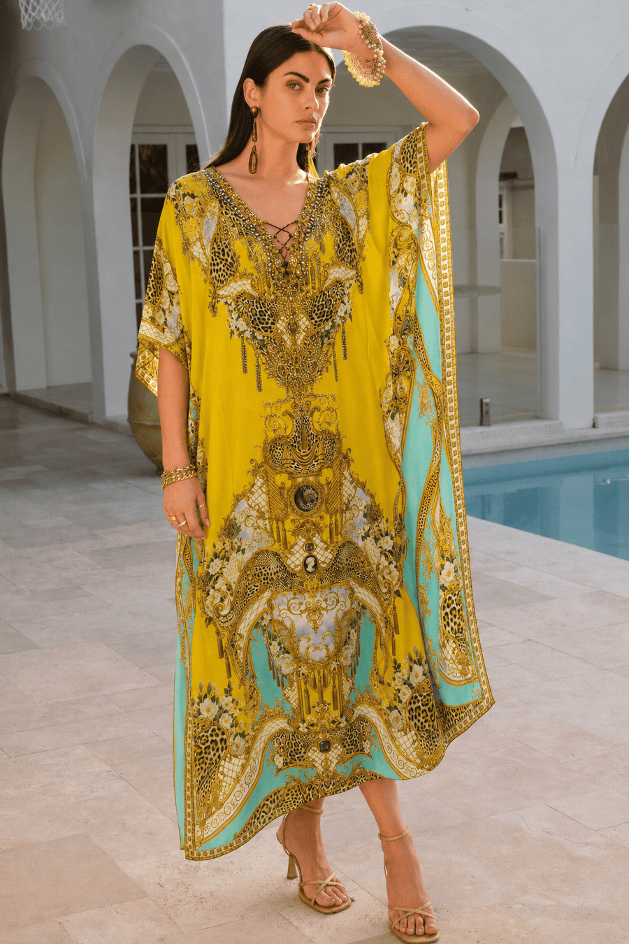 GOLDEN LEOPARD MEDIUM KAFTAN - Czarina
