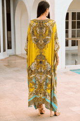 GOLDEN LEOPARD R-N LONG KAFTAN - Czarina
